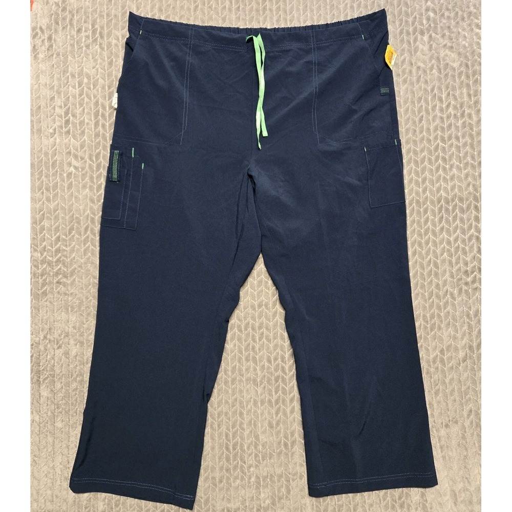 Carhartt Force Cross-Flex Navy Blue Scrub Pants Petite 3XL C52110P NEW